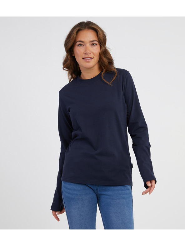 Sam 73 Тъмно синя дамска тениска с дълъг ръкав SAM 73 Zira