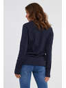 Sam 73 Тъмно синя дамска тениска с дълъг ръкав SAM 73 Zira