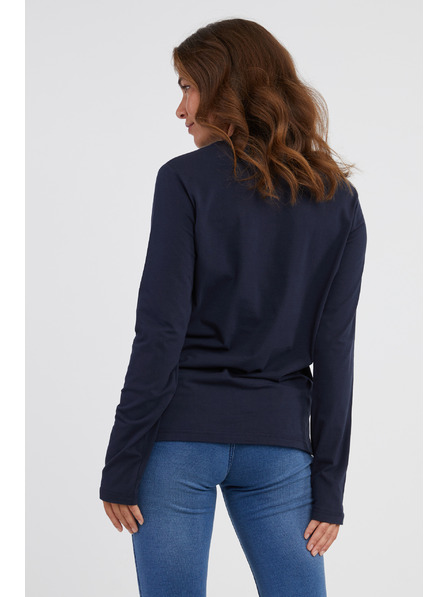 Sam 73 Тъмно синя дамска тениска с дълъг ръкав SAM 73 Zira