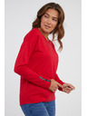 Sam 73 Червена дамска тениска с дълъг ръкав SAM 73 Patty