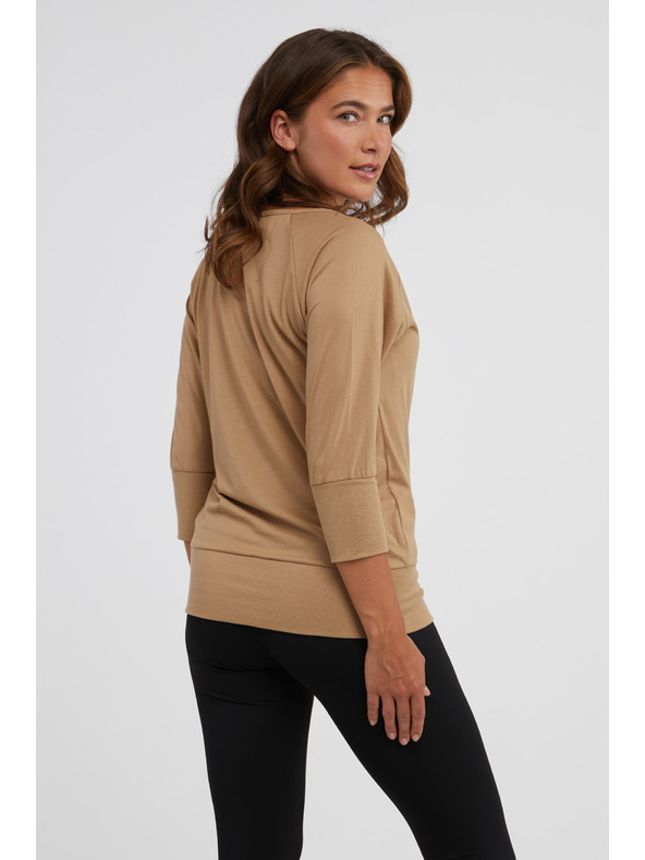 Sam 73 Светлокафява дамска тениска SAM 73 Selma