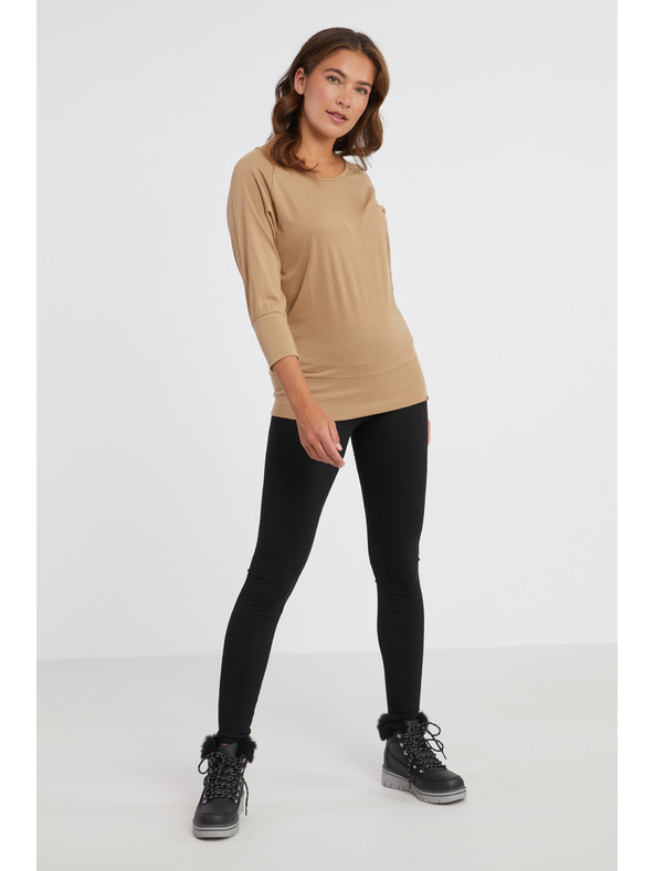 Sam 73 Светлокафява дамска тениска SAM 73 Selma