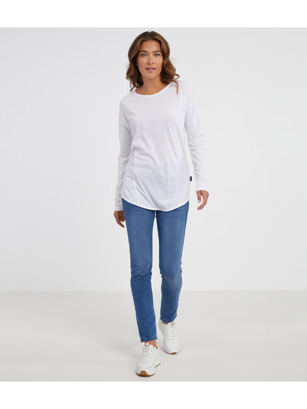 Sam 73 Бяла дамска тениска с дълъг ръкав SAM 73 Sherri