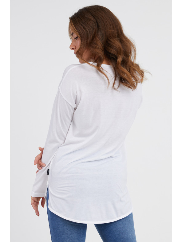 Sam 73 Бяла дамска тениска с дълъг ръкав SAM 73 Sherri