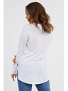Sam 73 Бяла дамска тениска с дълъг ръкав SAM 73 Sherri