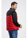 Sam 73 Черно-червена мъжка ватирана жилетка SAM 73 Potter