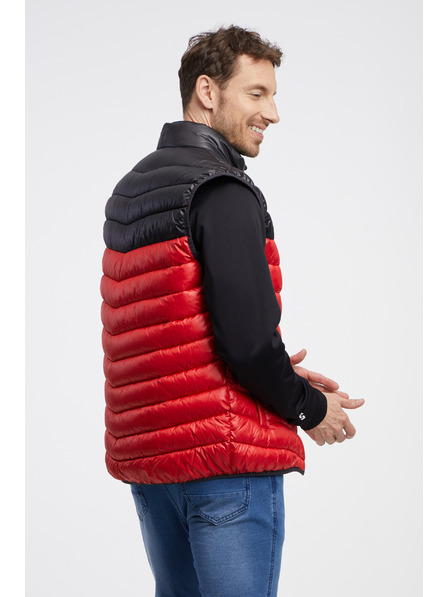 Sam 73 Черно-червена мъжка ватирана жилетка SAM 73 Potter