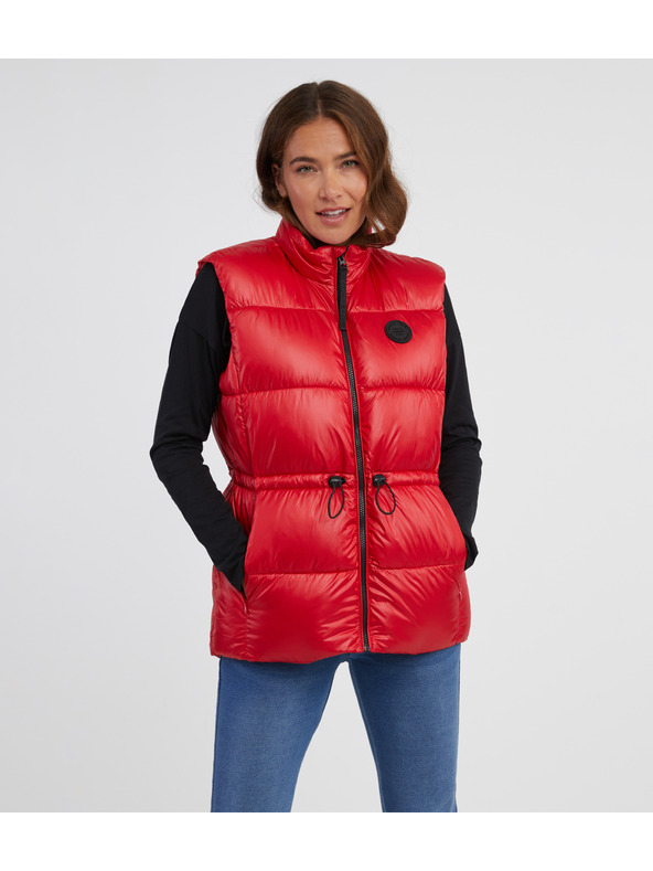 Sam 73 Червена дамска ватирана жилетка SAM 73 Charlotte