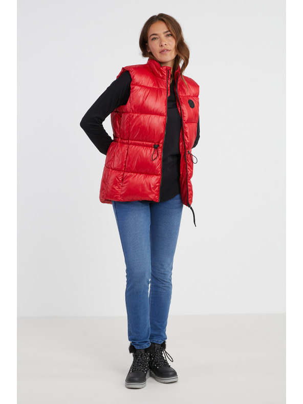 Sam 73 Червена дамска ватирана жилетка SAM 73 Charlotte