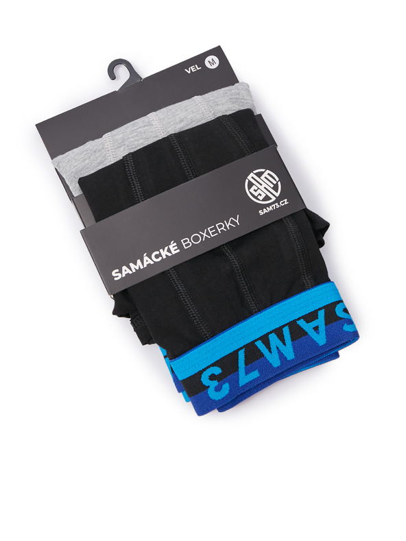 Sam 73 Комплект от две мъжки боксерки в сиво и черно SAM 73 Hiddenit