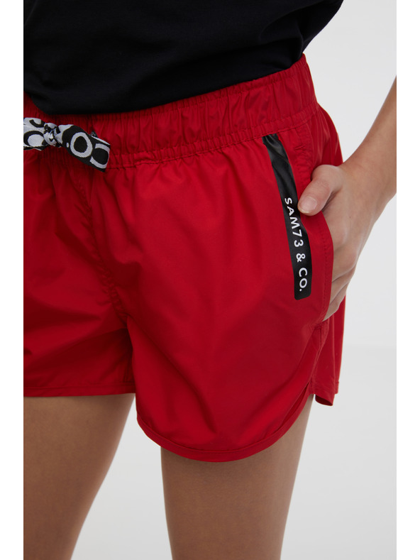 Sam 73 Червени къси панталони за момичета SAM 73 Winnie