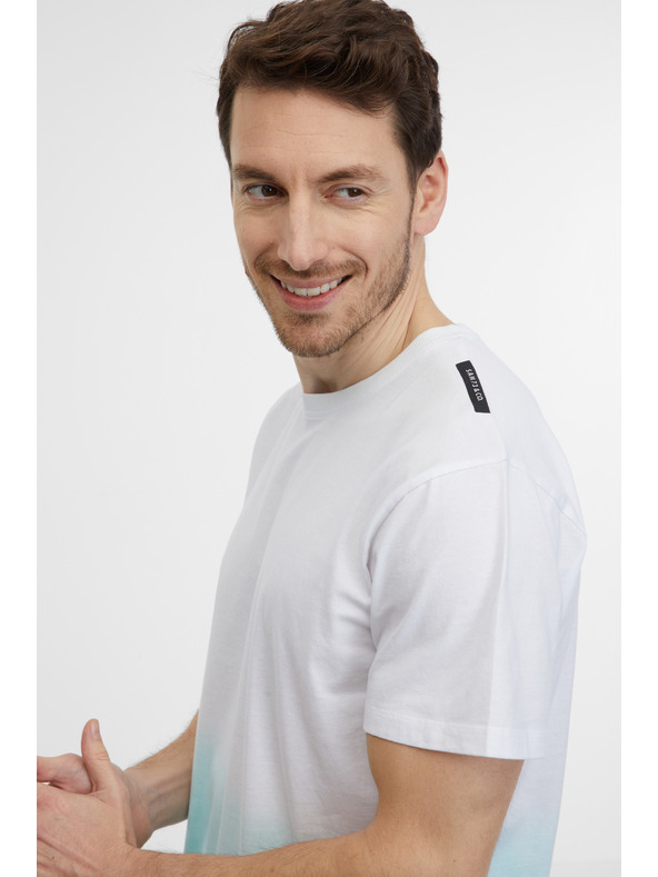 Sam 73 Синя и бяла мъжка тениска SAM 73 Vito