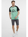 Sam 73 Черно-зелена мъжка тениска SAM 73 Esteban