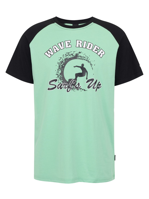 Sam 73 Черно-зелена мъжка тениска SAM 73 Esteban