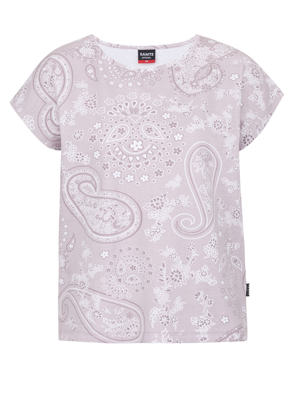 Sam 73 Светлолилава дамска тениска с шарка SAM 73 Margarita