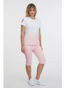 Sam 73 Розово-бяла дамска тениска SAM 73 Dolores