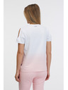 Sam 73 Розово-бяла дамска тениска SAM 73 Dolores