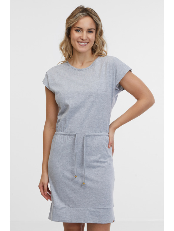 Sam 73 Светлосива дамска рокля на райета SAM 73 Esperanza