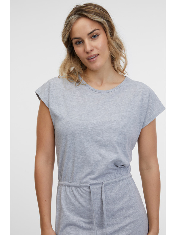 Sam 73 Светлосива дамска рокля на райета SAM 73 Esperanza