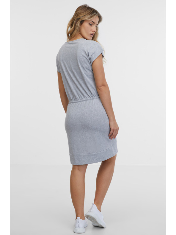 Sam 73 Светлосива дамска рокля на райета SAM 73 Esperanza