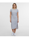 Sam 73 Светлосива дамска миди рокля на райета SAM 73 Estela