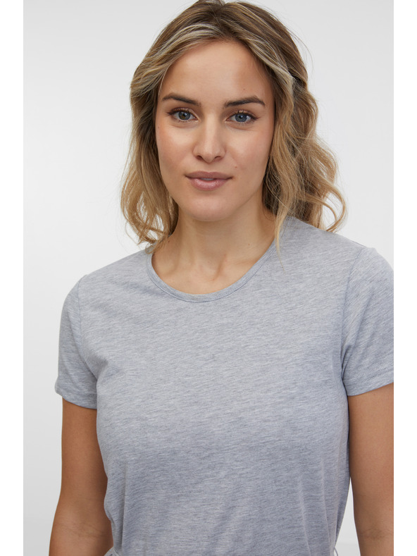 Sam 73 Светлосива дамска миди рокля на райета SAM 73 Estela