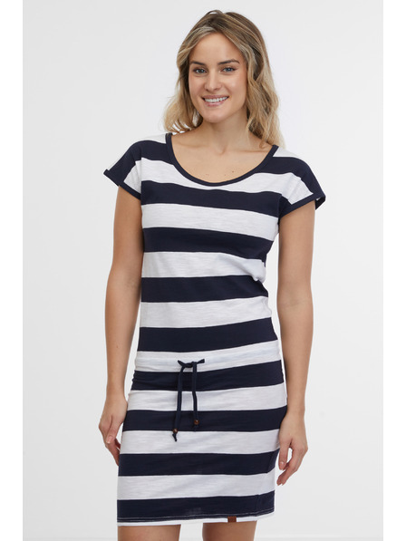 Sam 73 Дамска рокля на райета в бяло и синьо SAM 73 Reyna