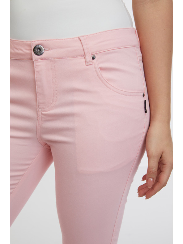 Sam 73 Светлорозови дамски три четвърти дънки с вталена кройка SAM 73 Amara