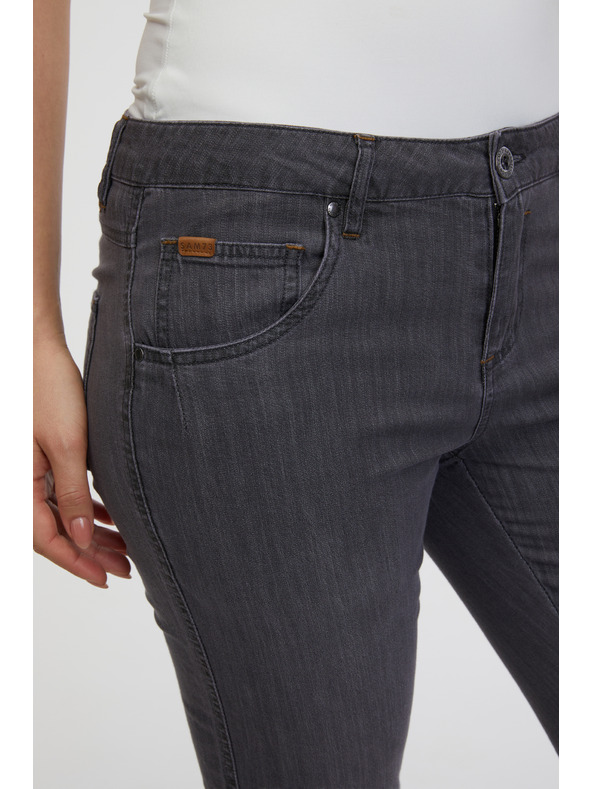 Sam 73 Сиви дамски три четвърти дънки с права кройка SAM 73 Antonella