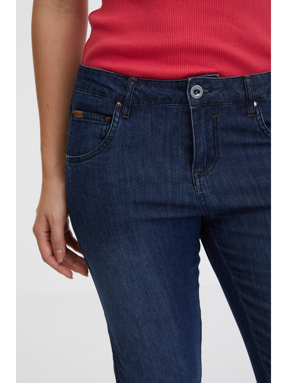 Sam 73 Тъмно сини дамски три четвърти дънки с права кройка SAM 73 Antonella