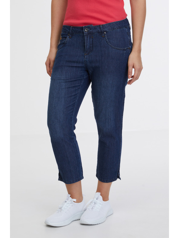 Sam 73 Тъмно сини дамски три четвърти дънки с права кройка SAM 73 Antonella