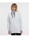 Sam 73 Светлосив дамски суитчър с качулка и цип SAM 73 Lisa