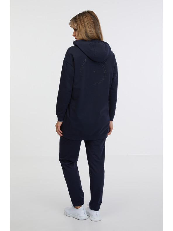 Sam 73 Тъмносин дамски суитчър с удължена качулка SAM 73 Lola