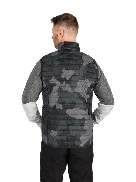 Sam 73 Тъмно сива мъжка жилетка с шарка SAM 73