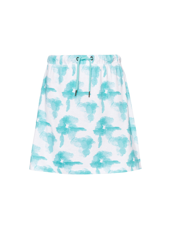 Sam 73 Бяла и тюркоазена десенирана пола за момичета SAM 73