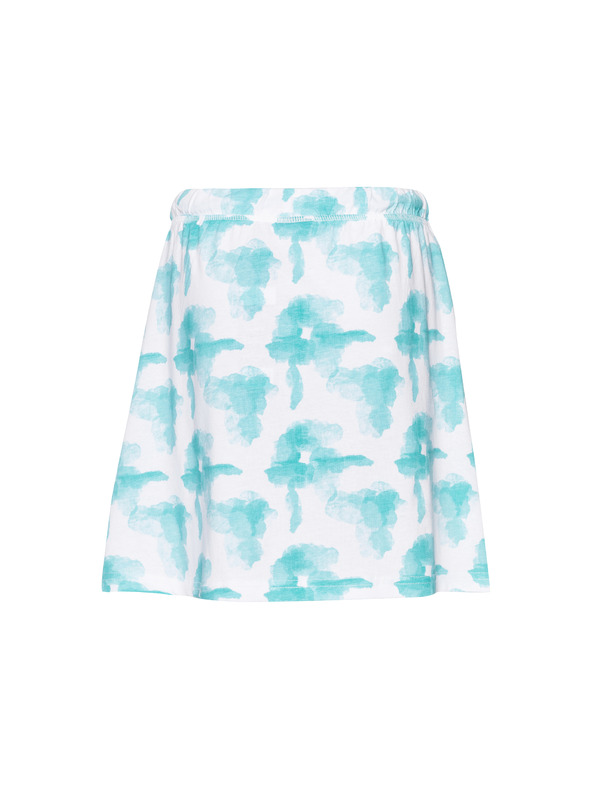 Sam 73 Бяла и тюркоазена десенирана пола за момичета SAM 73