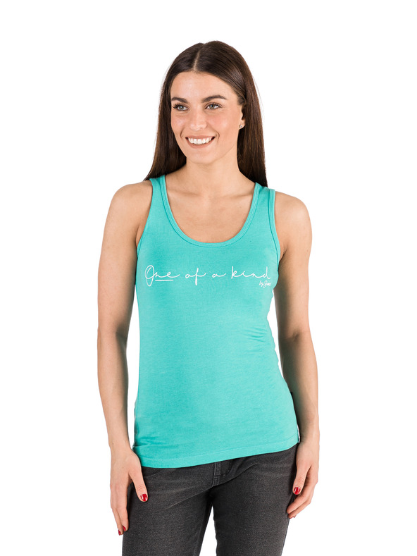 Sam 73 Тюркоазена дамска потник с надпис SAM 73