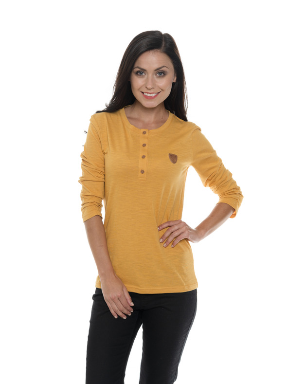 Sam 73 Горчичена дамска тениска SAM 73