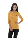 Sam 73 Горчичена дамска тениска SAM 73