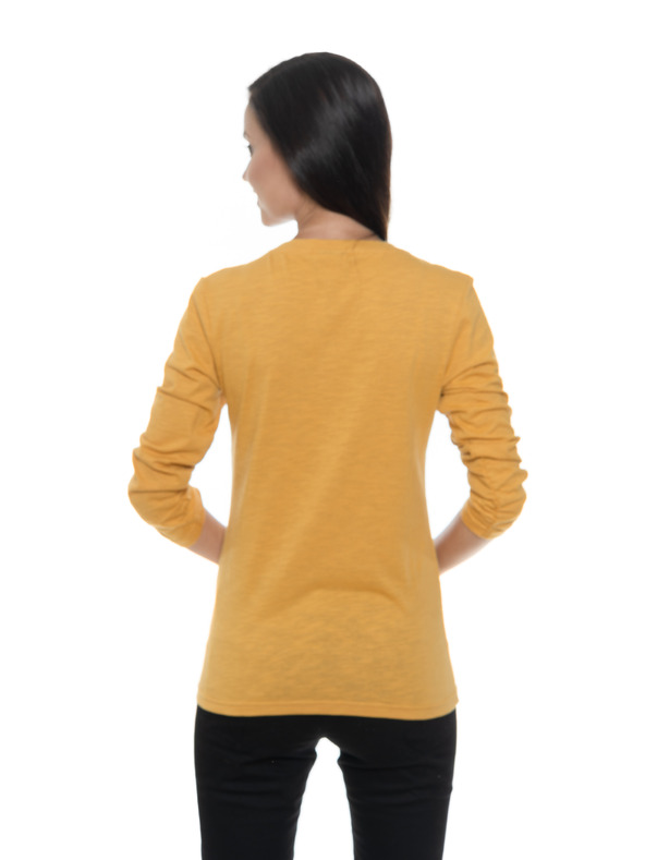 Sam 73 Горчичена дамска тениска SAM 73