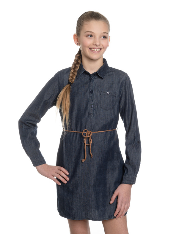 Sam 73 Тъмносини момичешки риза-рокли SAM 73