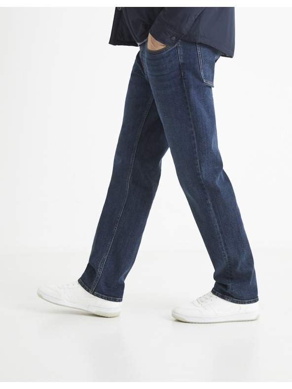Celio Тъмно сини мъжки дънки с права кройка Celio