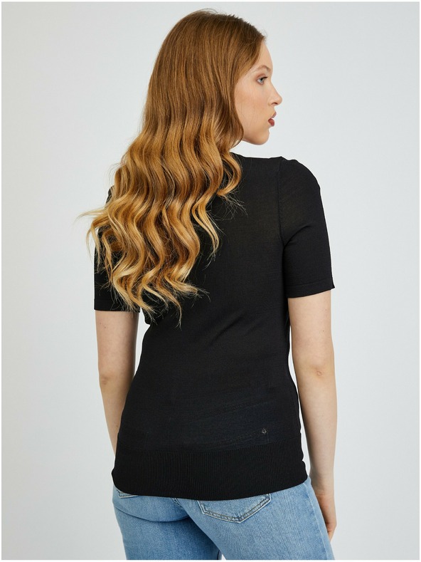 Orsay Черен дамски пуловер тениска ORSAY