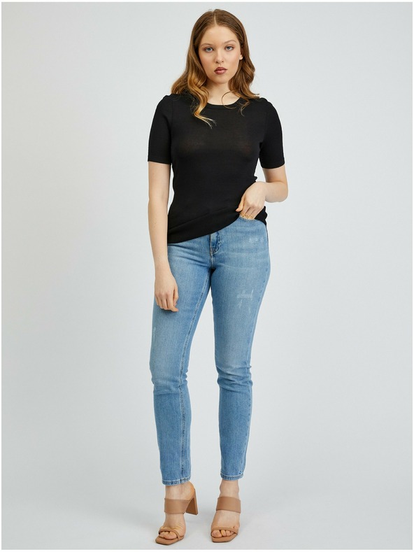 Orsay Черен дамски пуловер тениска ORSAY