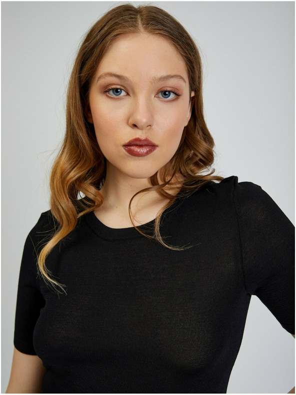 Orsay Черен дамски пуловер тениска ORSAY