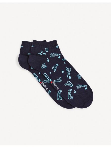 Celio Тъмносини мъжки чорапи с шарка Celio Gisomistol