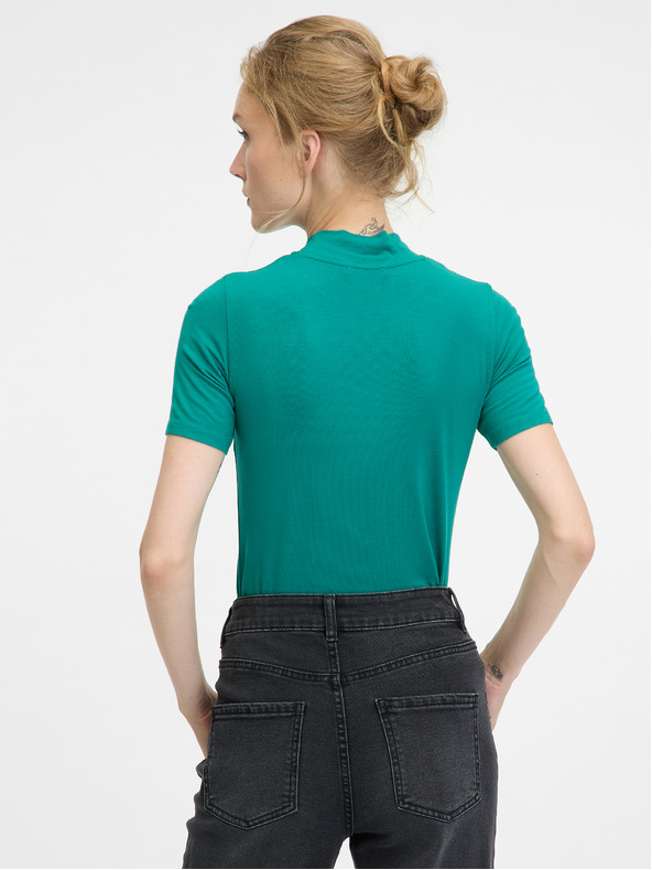 Orsay Зелена дамска риза с къс ръкав ORSAY