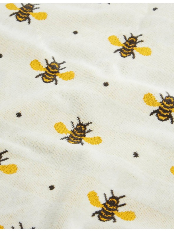 Marks & Spencer Комплект 2 кърпи от чист памук с принт на пчели Marks & Spencer жълта