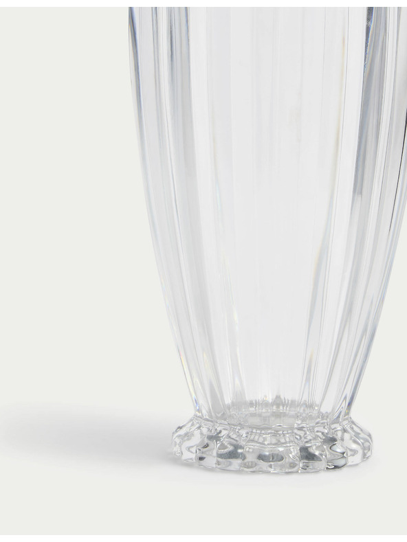 Marks & Spencer Стъклена ваза със заострен ръб Marks & Spencer бежова