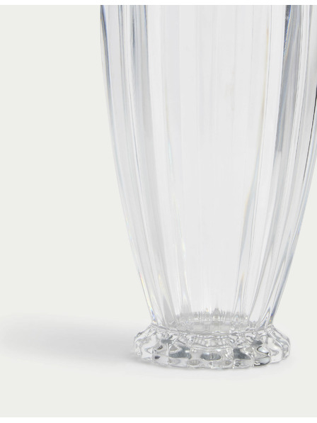 Marks & Spencer Стъклена ваза със заострен ръб Marks & Spencer бежова